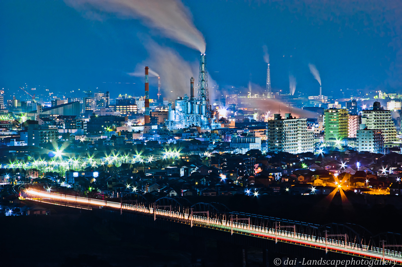 製紙工場都市 富士市の夜景（静岡県富士市中之郷）: LandscapePhotoGallery