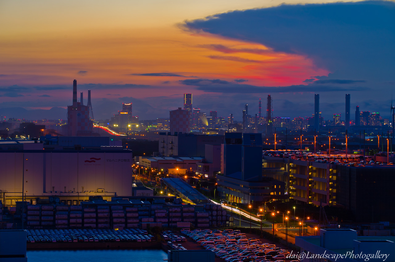 川崎マリエン夕夜景 神奈川県川崎市川崎区東扇島 Landscapephotogallery