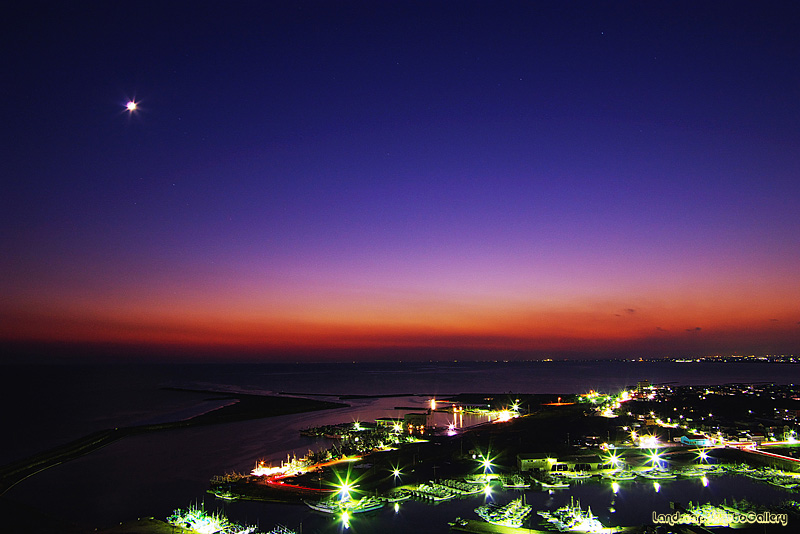 夕闇迫る頃の海岸線（千葉県旭市上永井）: LandscapePhotoGallery