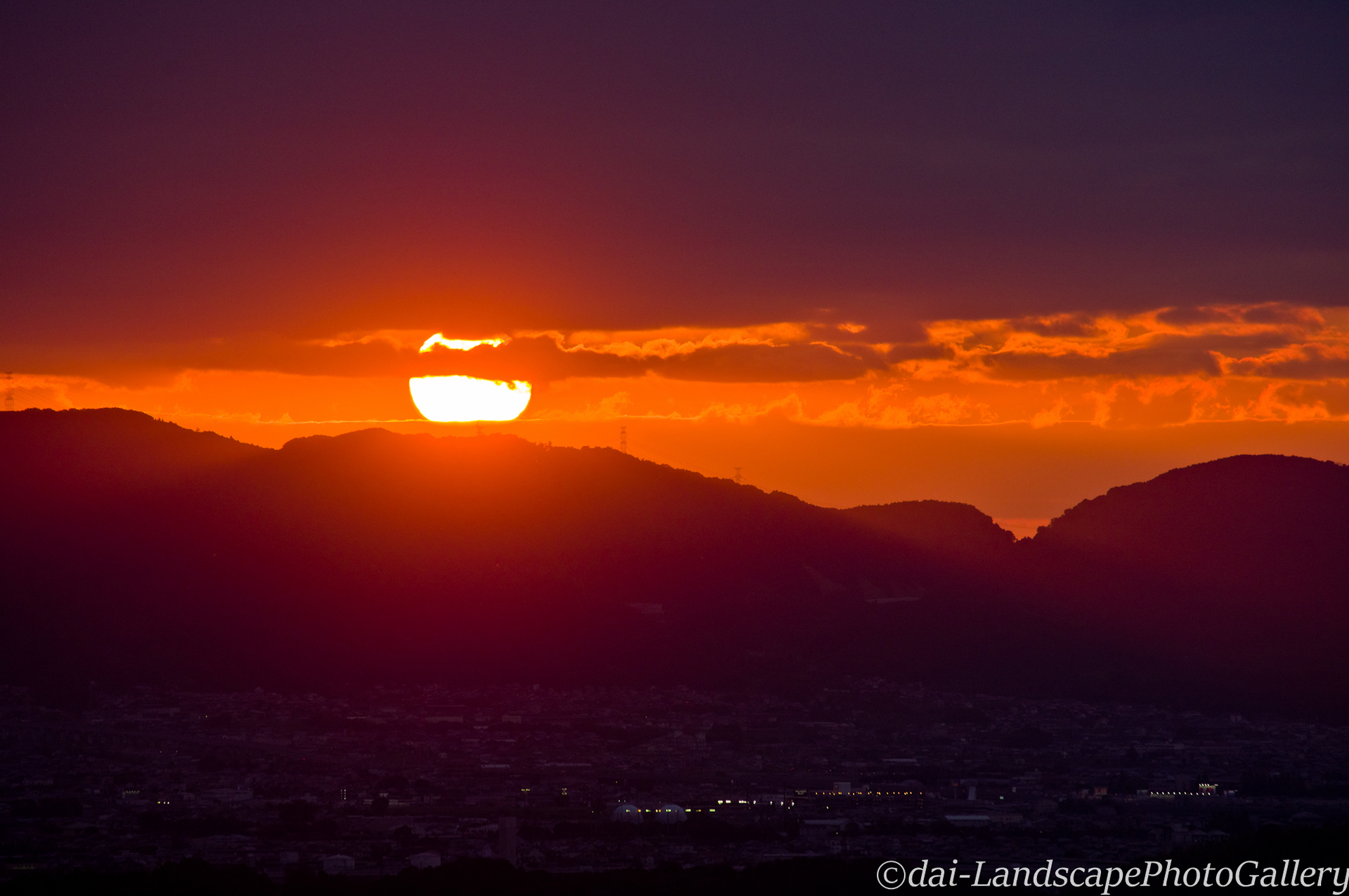 明日香村の夕日