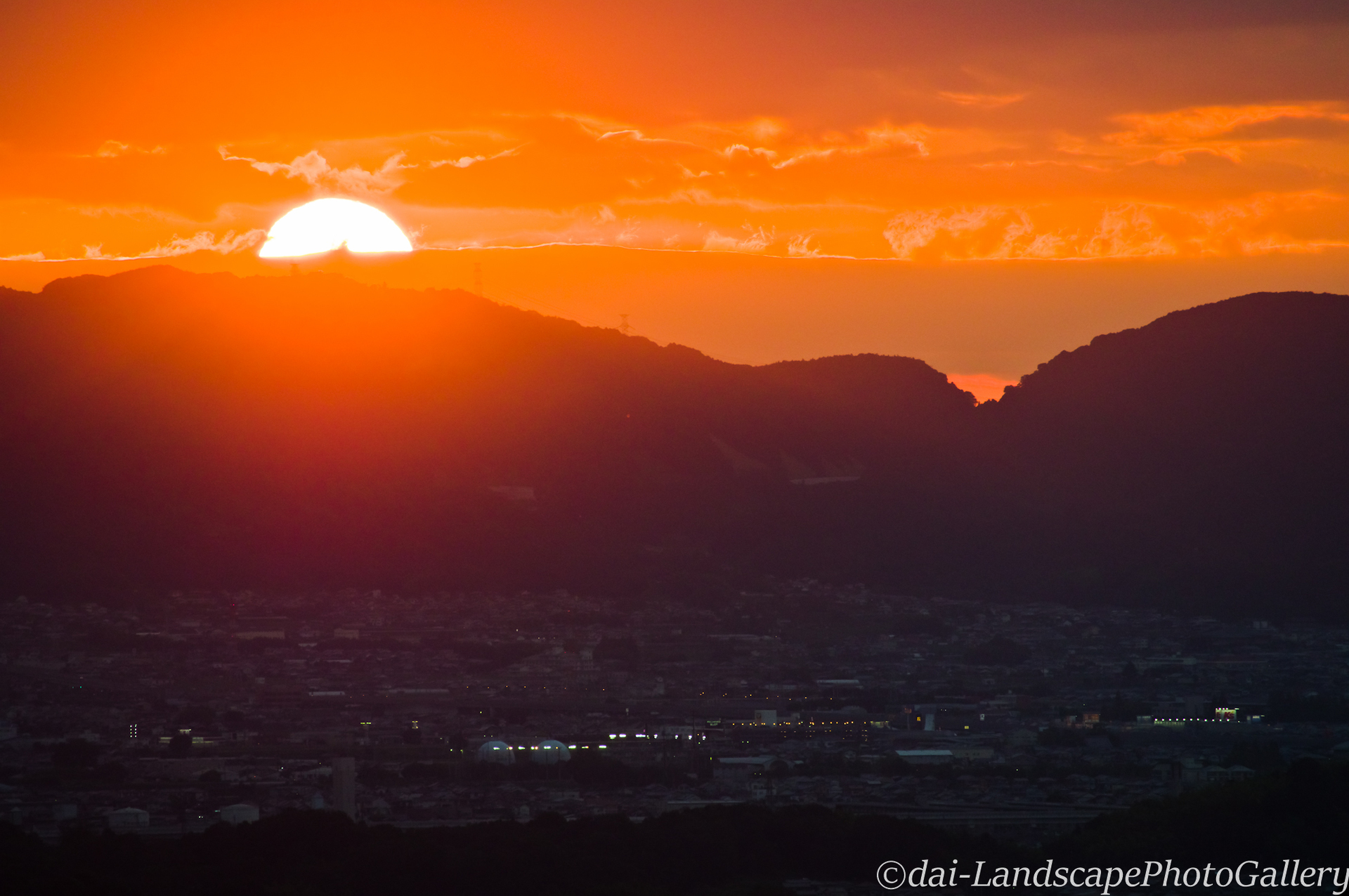 明日香村の夕日