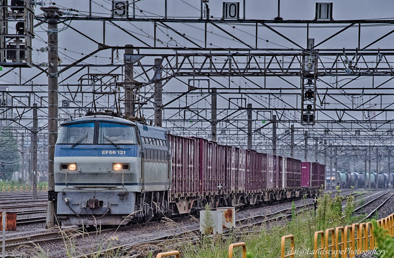 EF66 121 コンテナ列車【HDRi】