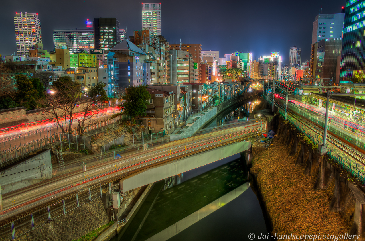 神田川夜景~聖橋にて【HDRi】
