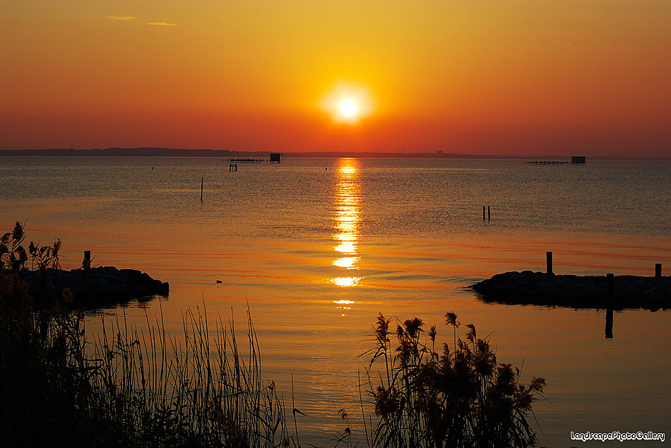 霞ヶ浦 夕刻風景