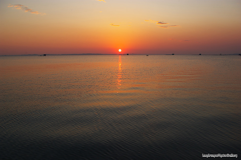 霞ヶ浦 夕刻風景