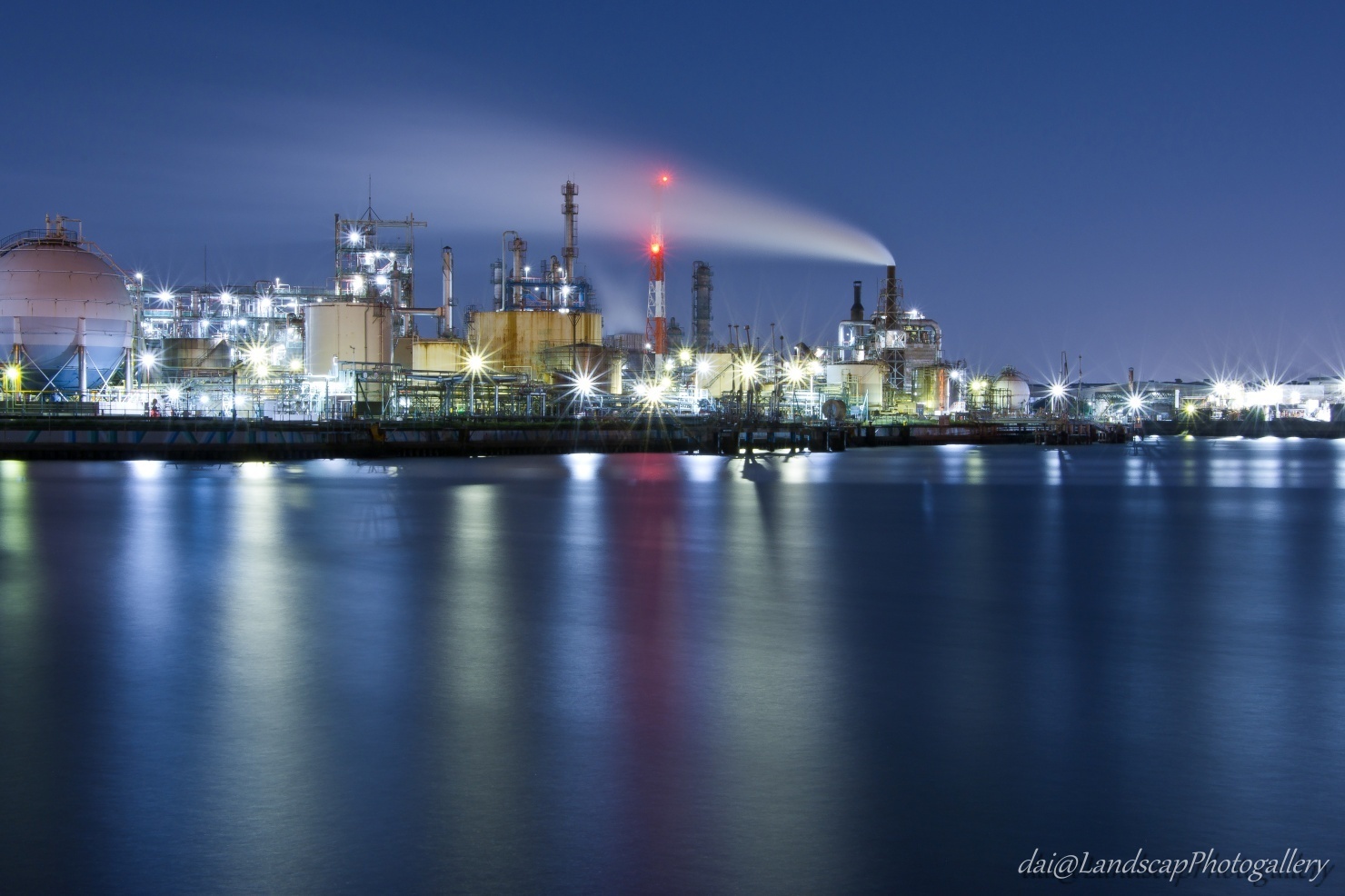 千鳥運河工場夜景