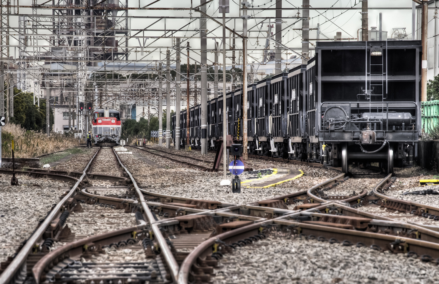 扇町駅石炭列車到着風景【HDRi】