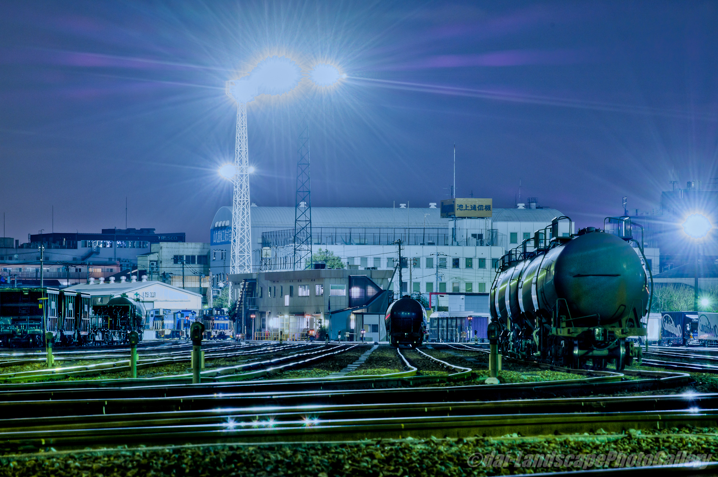 川崎車両所夜景【HDRi】