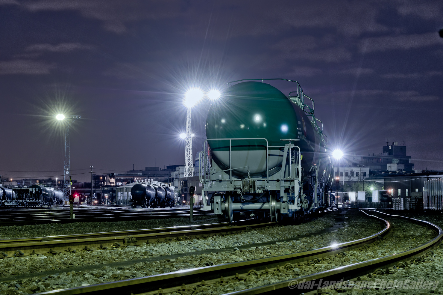 川崎車両所夜景【HDRi】