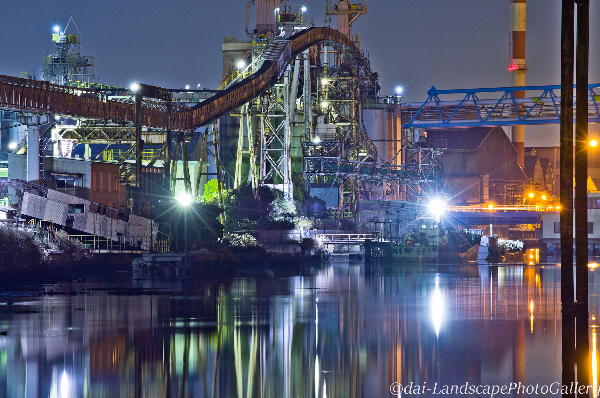 浅野運河工場夜景