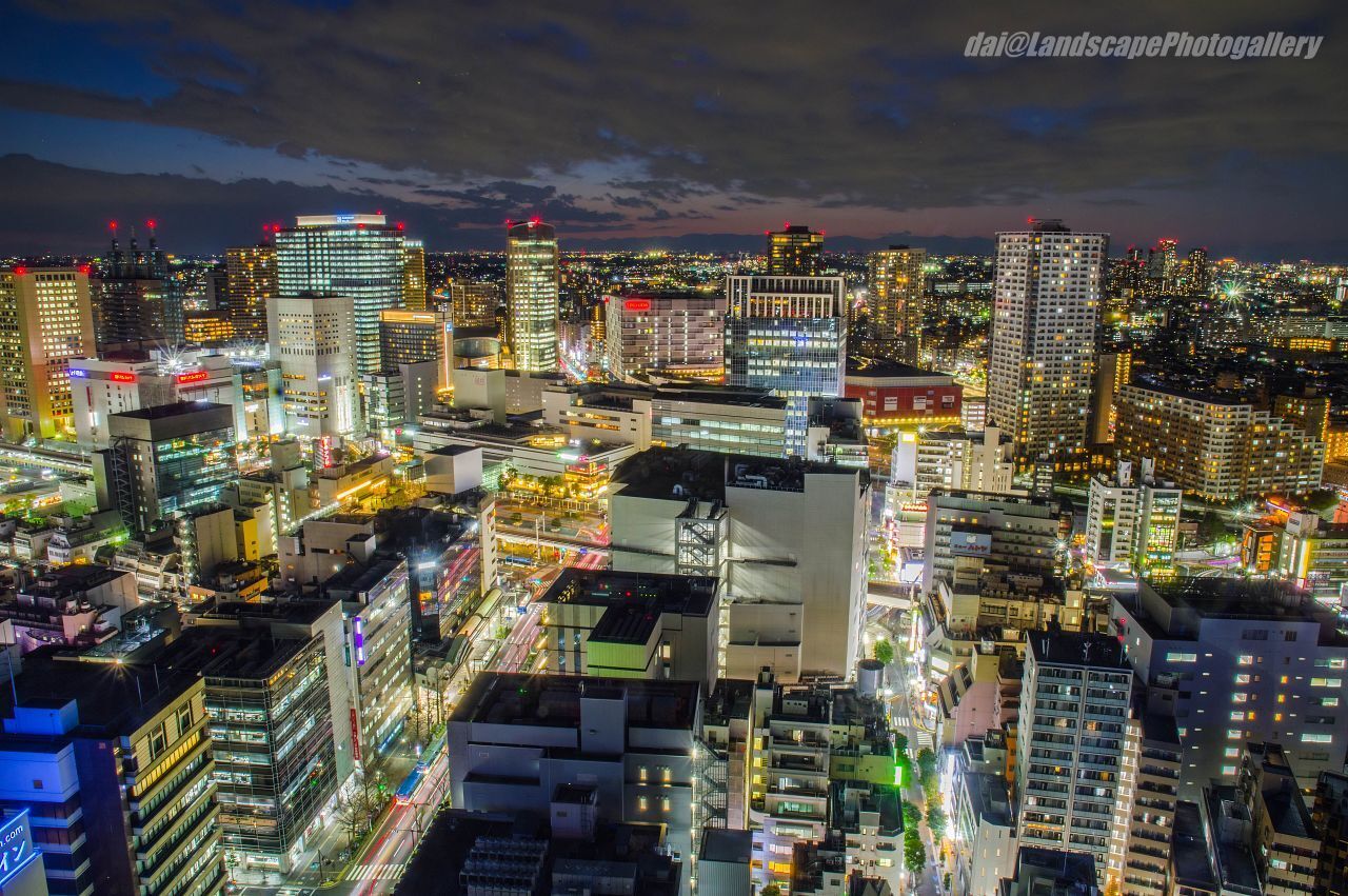 川崎市役所 展望ロビー スカイデッキの夜景