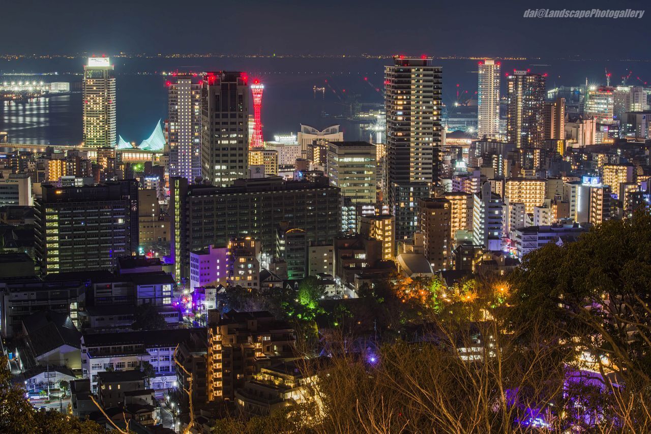 神戸ビーナスブリッジの夜景
