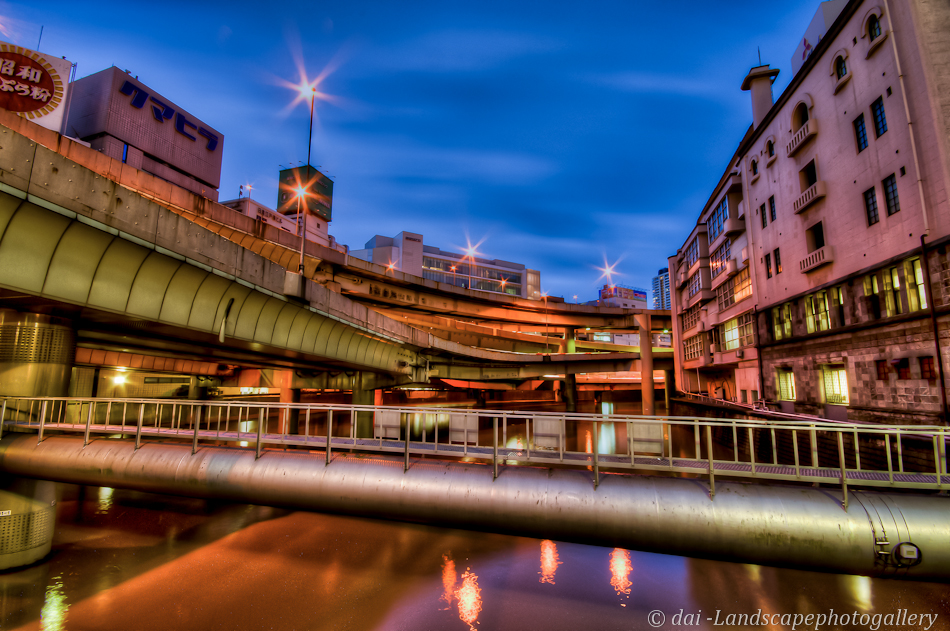 日本橋川夜景【HDRi】