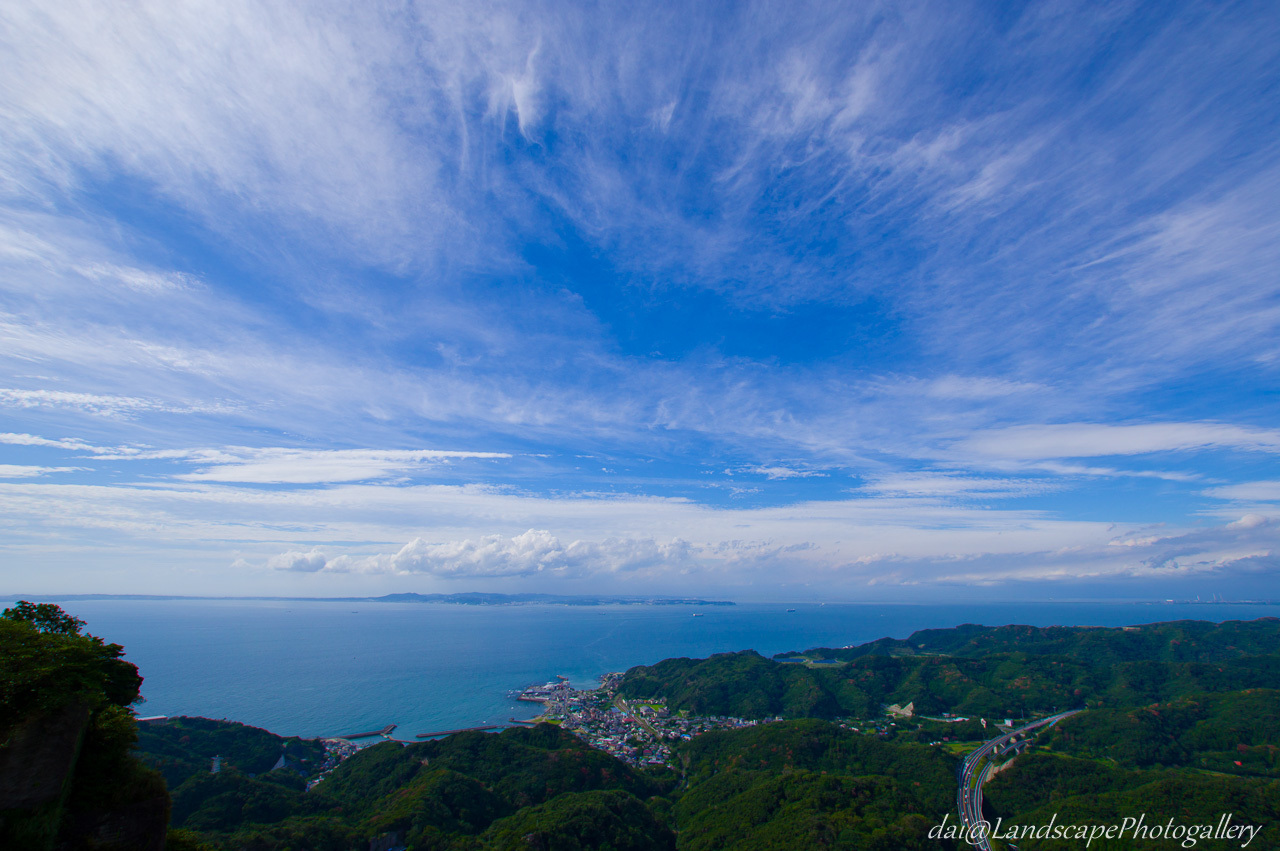 鋸山山頂展望台からの風景