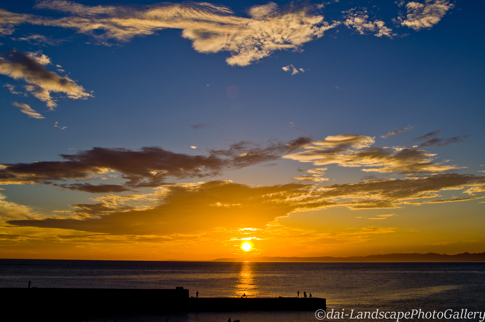 間瀬こめぐりシーサイドパーク夕景