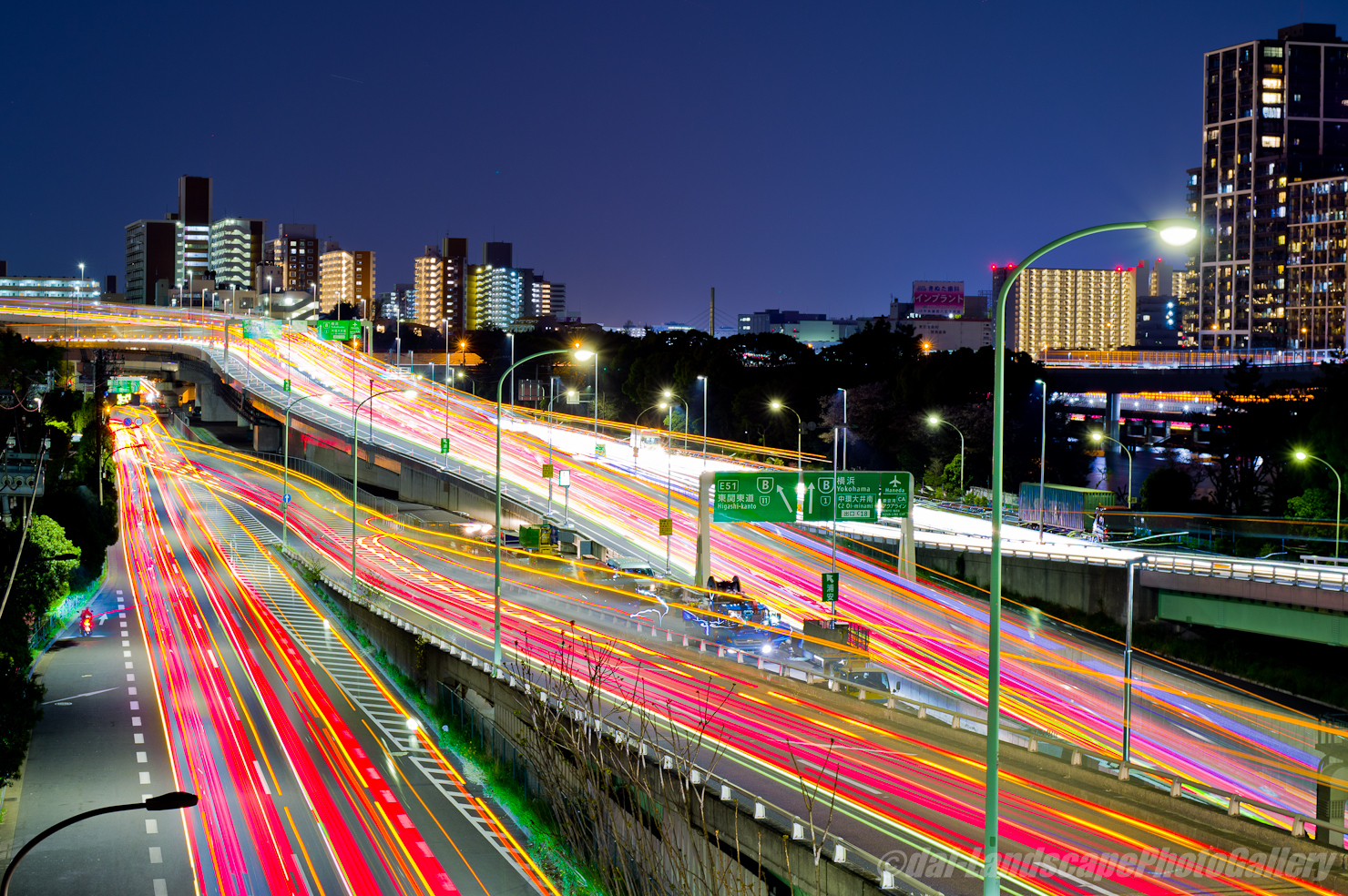 大井埠頭北部陸橋夜景