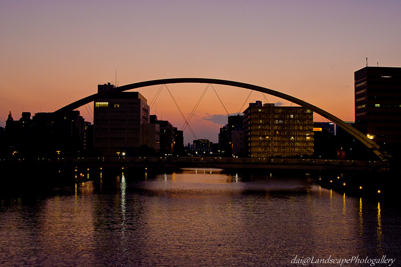 アイル橋夕景