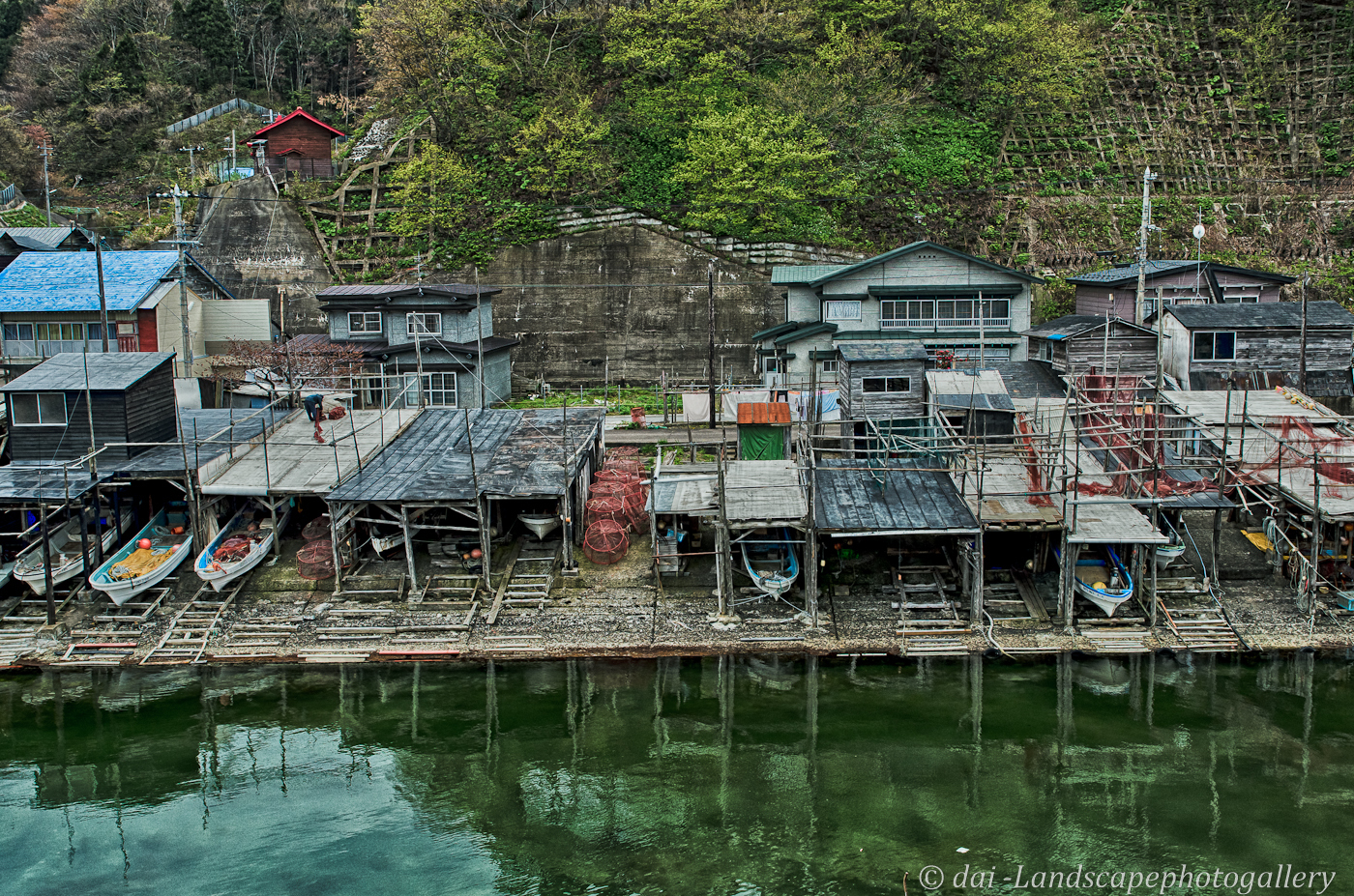 三厩梹榔の漁村風景【HDRi】
