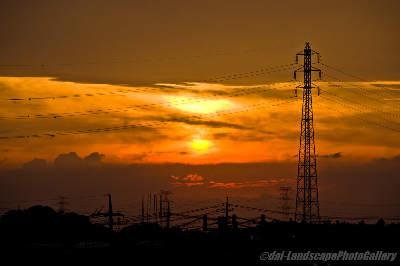 東鷲宮駅からの夕景